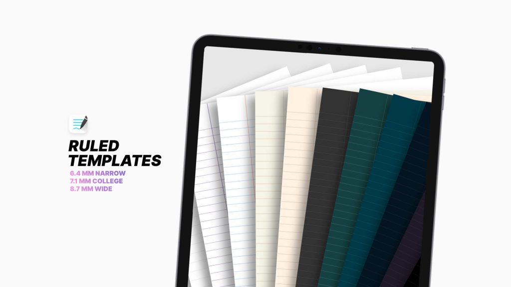 Essentials Ruled Edition Digital Paper For Goodnotes