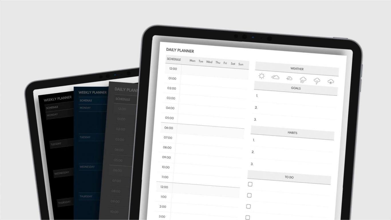 Daily & Weekly Planner Sheets - Hyperlinked for GoodNotes, Notability ...
