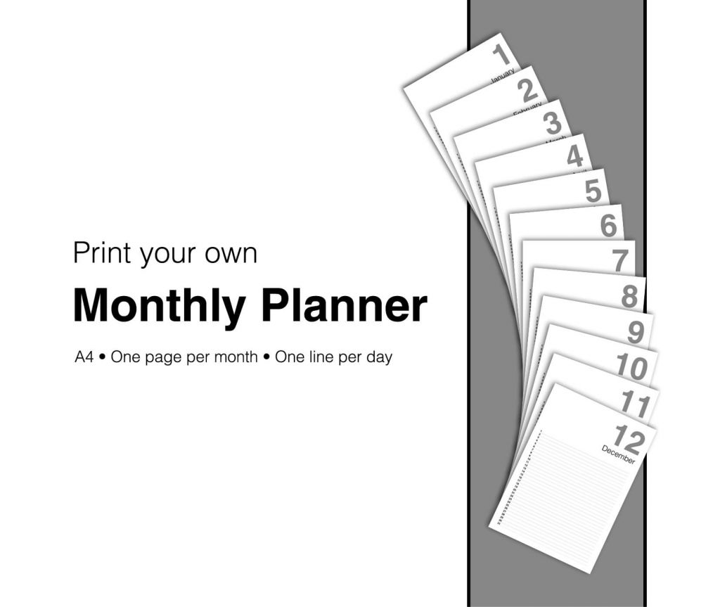 Free Printable PDF planner for year - Free Digital Planners