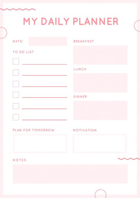 Light Pink Free PDF Planner - Free Digital Planners