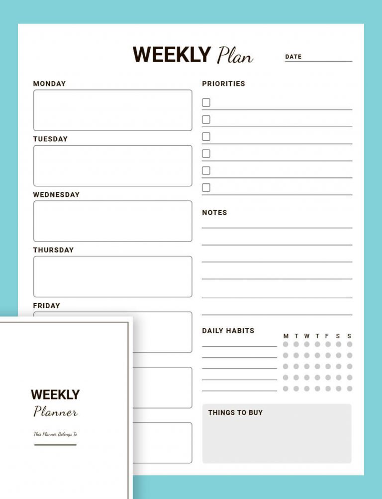 53 weeks of the year - Weekly Planner - Free Digital Planners