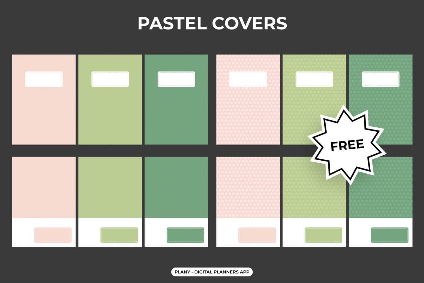 Pastel digital covers free digital planners