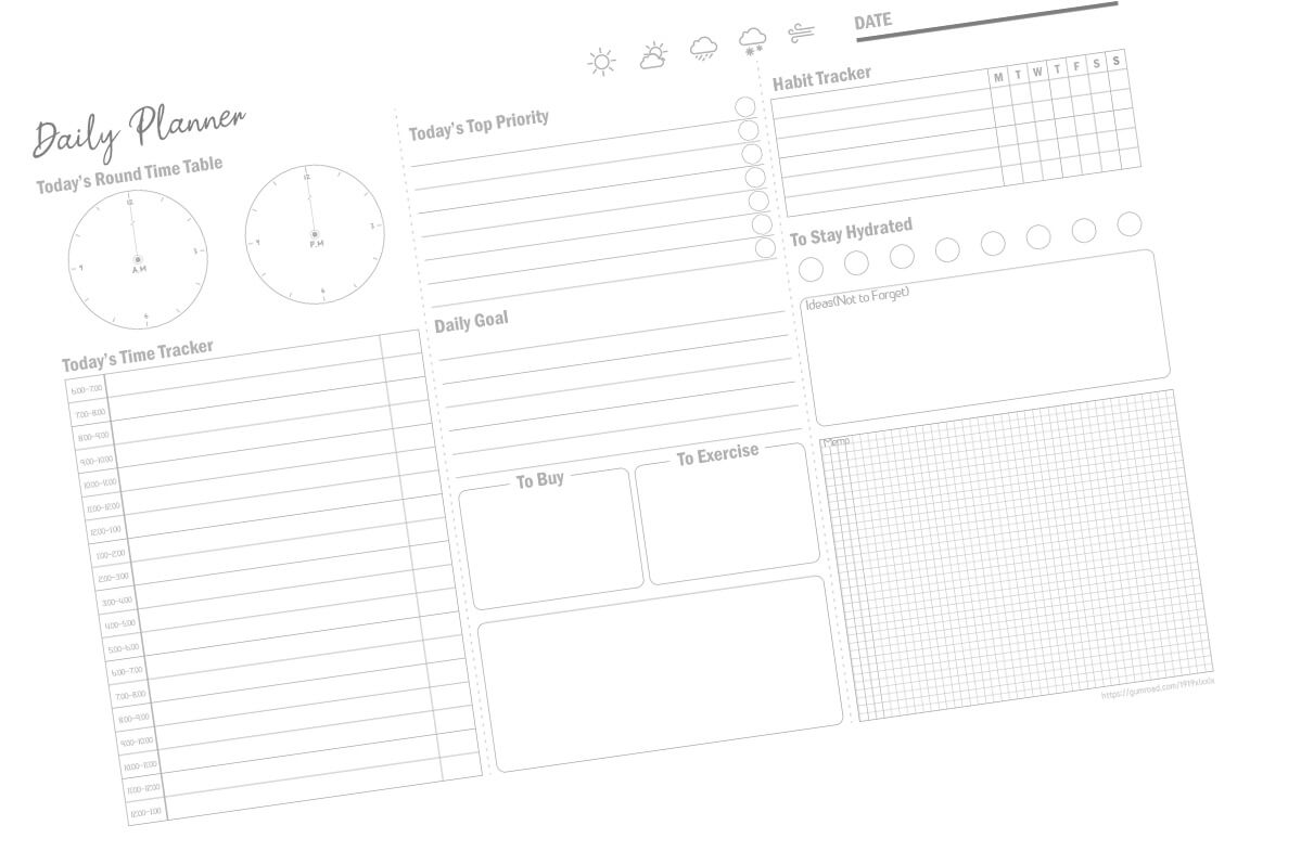 Digital Schedule and Diary Daily Planner Free Digital Planners