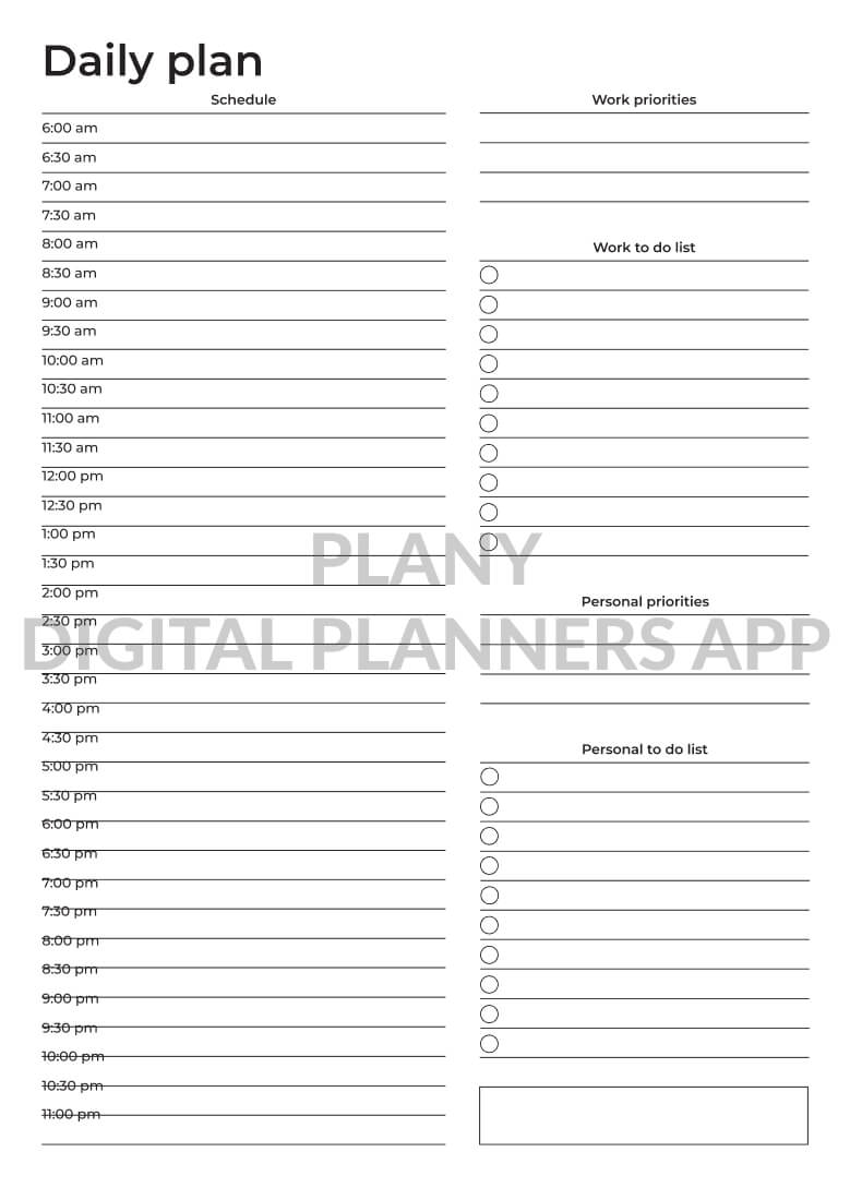 Daily digital tracker - Free Digital Planners