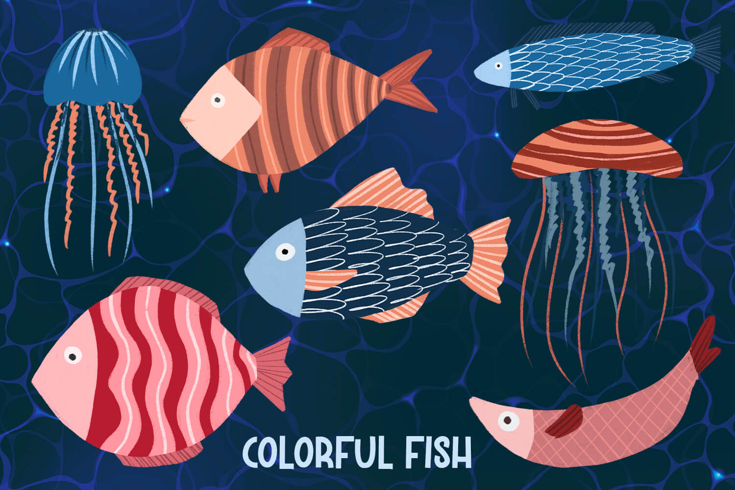 Colorful fish - Free Digital Planners