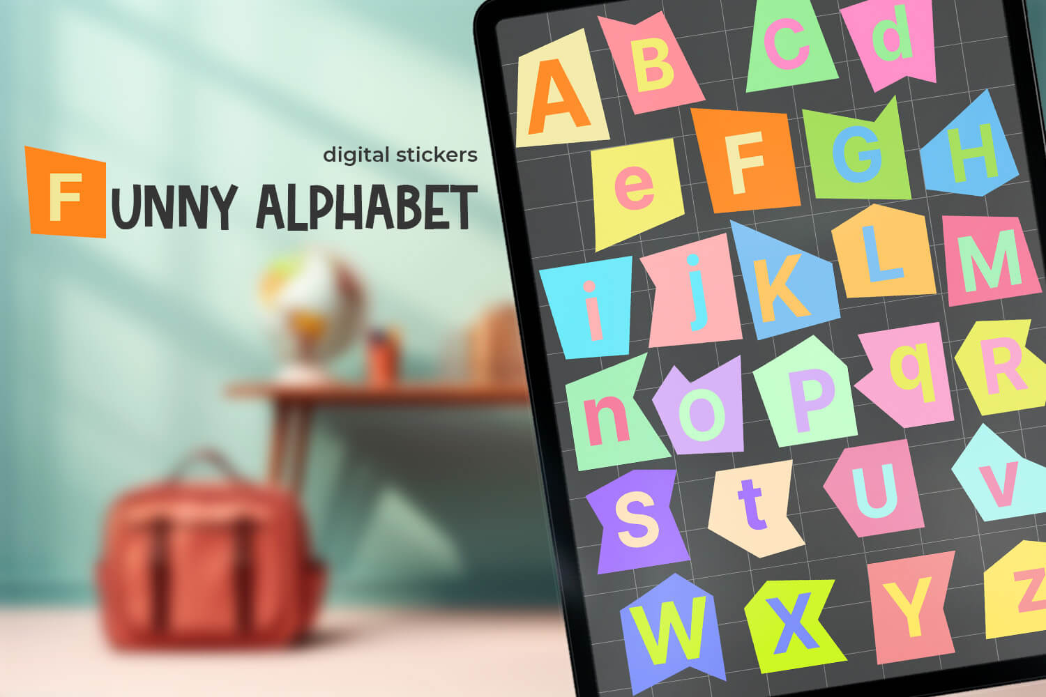 Funny alphabet - Free Digital Planners